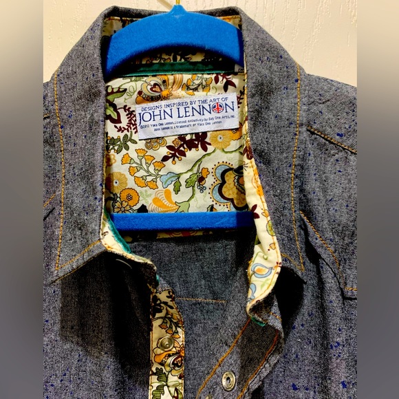 john lennon dress shirts by English Laundry Mens White Shirt W/Embroidery Details This stunning paisley shirt is a loving tribute to John Lennons unforgettable look during The Beatles 1966 Rain era John Lennon Rockmount